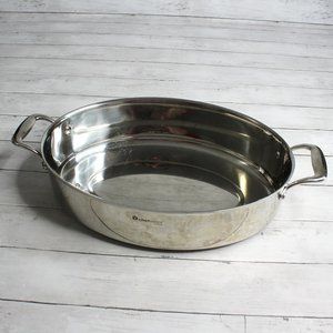 Tupperware Chef Series Stainless Steel Open Turkey Roaster Oven Pan